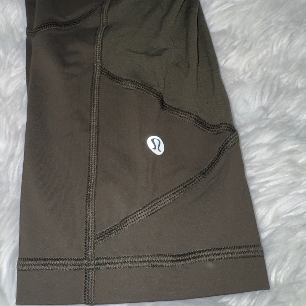 Lululemon Pace Rival Crop 22" Dark Olive 8 - Picture 2 of 6